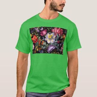 Blossom Ballet A Vibrant Floral Print Design funny T-shirt