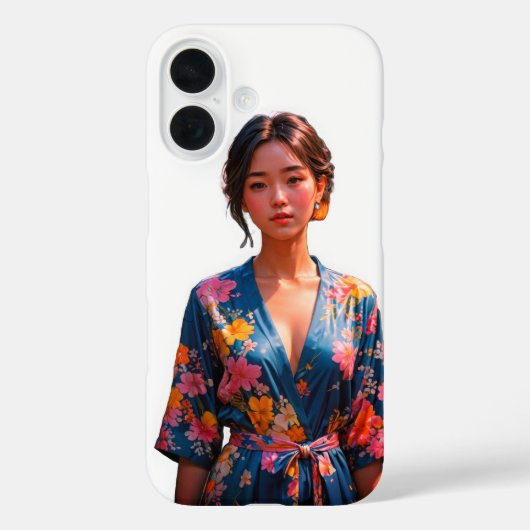 Blossom Beauté Kimono iPhone 16 Coque (Verso)