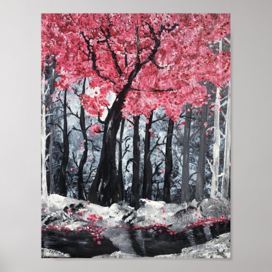 Blossom bij de rivier poster (Voorkant)