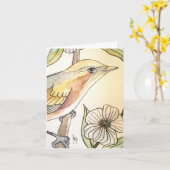 blossom bird no. 1 card card kaart (Gele Bloem)