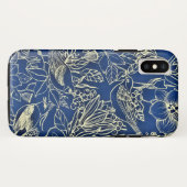 Blossom Blue Glitter Case-Mate iPhone Case (Achterkant (horizontaal))