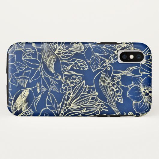 Blossom Blue Glitter Case-Mate iPhone Case (Achterkant (horizontaal))