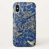 Blossom Blue Glitter Case-Mate iPhone Case (Achterkant)