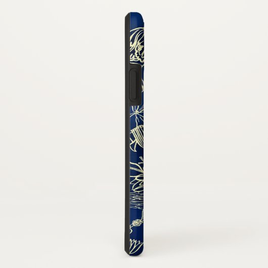 Blossom Blue Glitter Case-Mate iPhone Case (Achterkant / rechts)