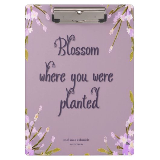 Blossom Blumen Mel Mae Schmidt Stationery Klembord (Voorkant)