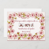 Blossom Border~Hoping in Jehovah~2018 Spaans Briefkaart (Voorkant / Achterkant)