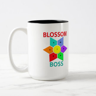 Blossom BossTwo-Tone Mok, 15 oz Tweekleurige Koffiemok