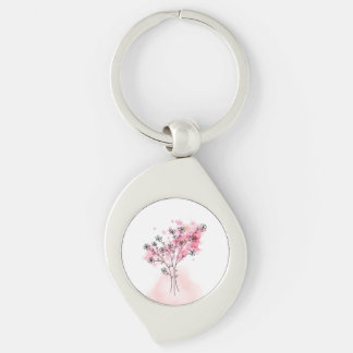 Blossom Breeze – Teardrop Floral Keychain