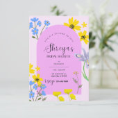 Blossom Bruid Bloemen Bruids Douche Uitnodiging (Staand voorkant)