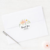 Blossom Bruiloft Dank u Favor Ronde sticker (Envelop)
