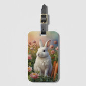 Blossom Bunny & Carrot Patch Bagagelabel (Voorkant (verticaal))