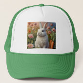 Blossom Bunny & Wortel Patch Trucker Hat Pet (Voorkant)