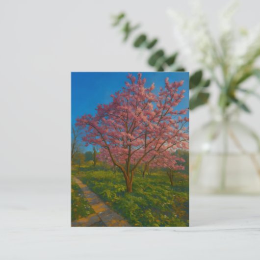 Blossom Crossroads – Voorjaarstuin Briefkaart (Staand voorkant)