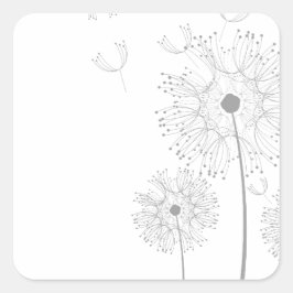 Blossom Dandelion Flowers Peace Love Destiny Vierkante Sticker