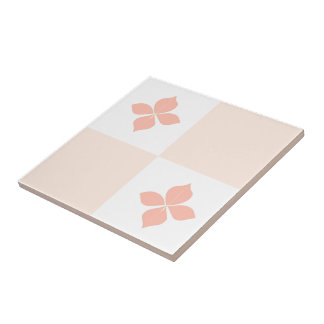 Blossom elegantie zalm floral tegel set Patroon 10 Tegeltje