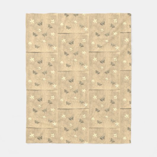 Blossom en buikvlies fleece deken (Voorkant)