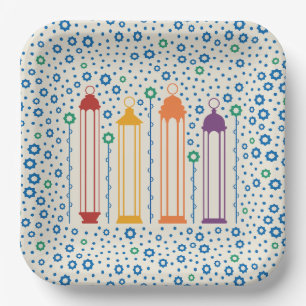 Blossom en lampions papieren bordje