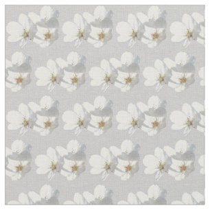 Blossom Fabric White Blossom Fabric Cotton of Poly Stof