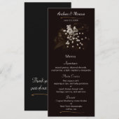 Blossom Flowers Vignette Weddenemkaart Menu (Voorkant / Achterkant)
