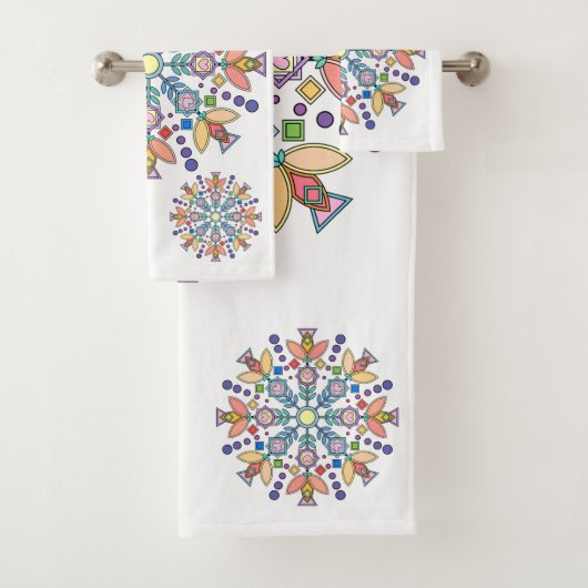 Blossom Geometry™ Bath Towel Set Bad Handdoek (Insitu)
