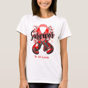 Blossom HIV AIDS Warrior Survivor T-shirt