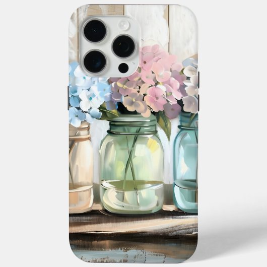  Blossom Hydrangea Mason Jars Case-Mate iPhone Case (Achterkant)