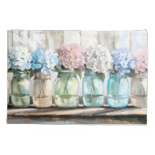  Blossom Hydrangea Mason Jars Kussensloop (Achterkant)
