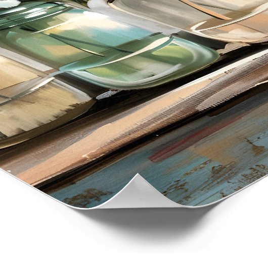  Blossom Hydrangea Mason Jars Poster (Hoek)