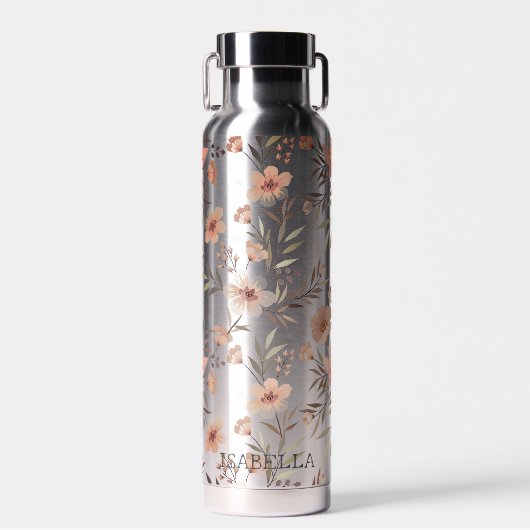 Blossom Hydration - Personalized Boho Floral Waterfles (Voorkant)