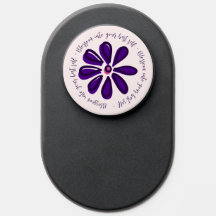 "Blossom in je beste zelf" Paarse Flower Doodle