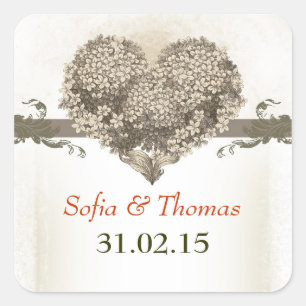 Blossom liefdeshart red de datum stickers