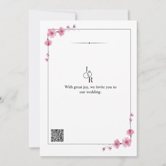 Blossom Love Wedding Invitation (Dos)