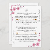 Blossom Love Wedding Invitation (Devant / Derrière)
