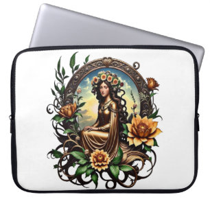 Blossom meisje laptop sleeve