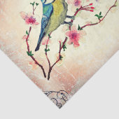 Blossom-ontkoppeling van Birdie in Cherry Tissuepapier (Detail)