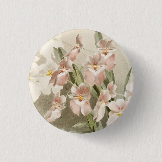 Blossom Orchids Kunstschilder Ronde Button 3,2 Cm (Voorkant)