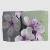 Blossom Paarse lentevloer Golfhanddoek (Horizontaal)