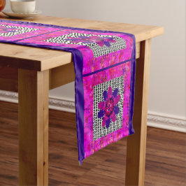 Blossom Petals roze en Paars zwart-wit Medium Tafelloper
