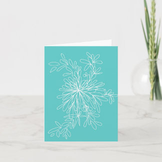 Blossom Pop Aqua-Notecard Kaart