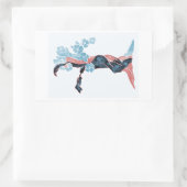 Blossom Rechthoekige Sticker (Tas)