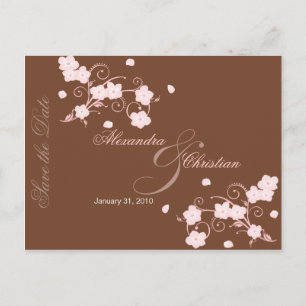Blossom rose Enregistrer le Faire-part Mariage dat