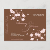 Blossom rose Enregistrer le Faire-part Mariage dat (Dos)