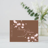 Blossom rose Enregistrer le Faire-part Mariage dat (Debout devant)