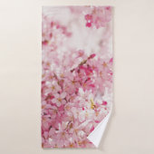 BLOSSOM ROSE ET CHERRY BLANC (Serviette de bain)