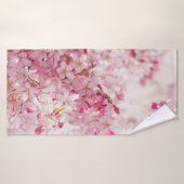 BLOSSOM ROSE ET CHERRY BLANC (Serviette de bain)