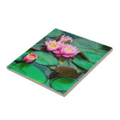 Blossom roze lotus tegeltje (Zijkant)