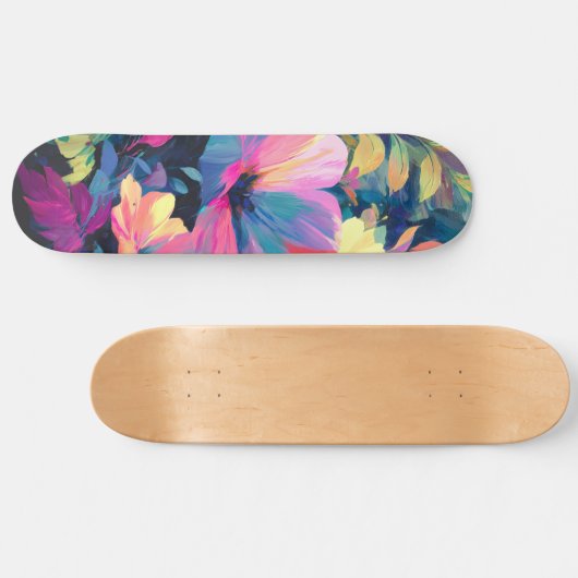Blossom Rush Spring Floral Garden Skateboard (Horizontaal)