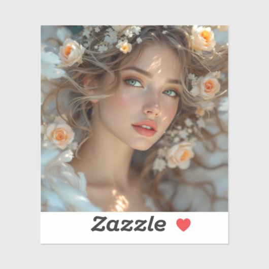 Blossom Seraph – Engel van de Lente Genade Sticker (Vel)