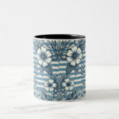 Blossom Stripes Design Café Mug (Centre)