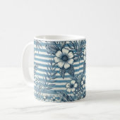 Blossom Stripes Design Café Mug (Devant gauche)